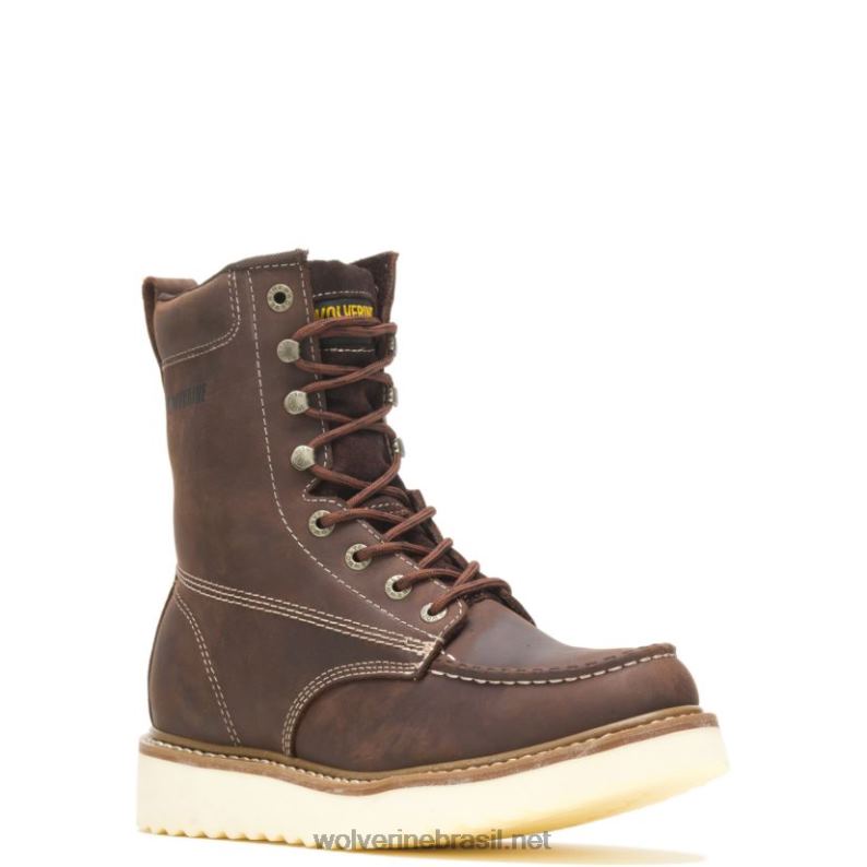homens bota de cunha de bico de aço loader 8" marrom Wolverine VL4VN37 - Image 2