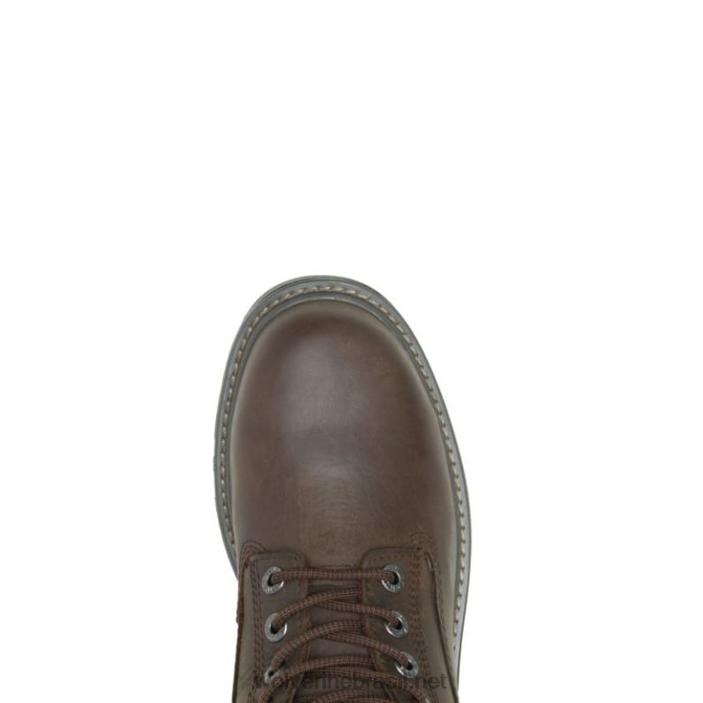 homens Bota de trabalho à prova d'água de 6" com biqueira de aço para assalariados marrom escuro Wolverine VL4VN13 - Image 5