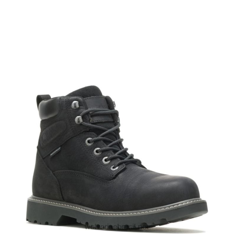homens Bota de trabalho à prova d'água de 6" com biqueira de aço para assalariados preto Wolverine VL4VN12 - Image 2