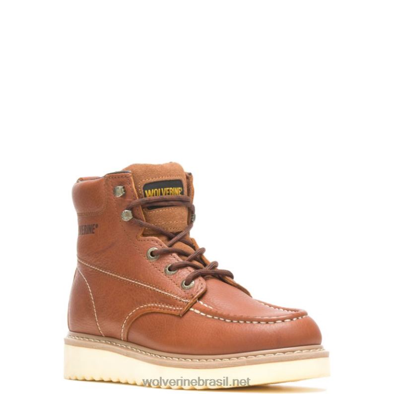 homens bota de trabalho bico de aço moc-toe eh 6" bronzeado Wolverine VL4VN23 - Image 2
