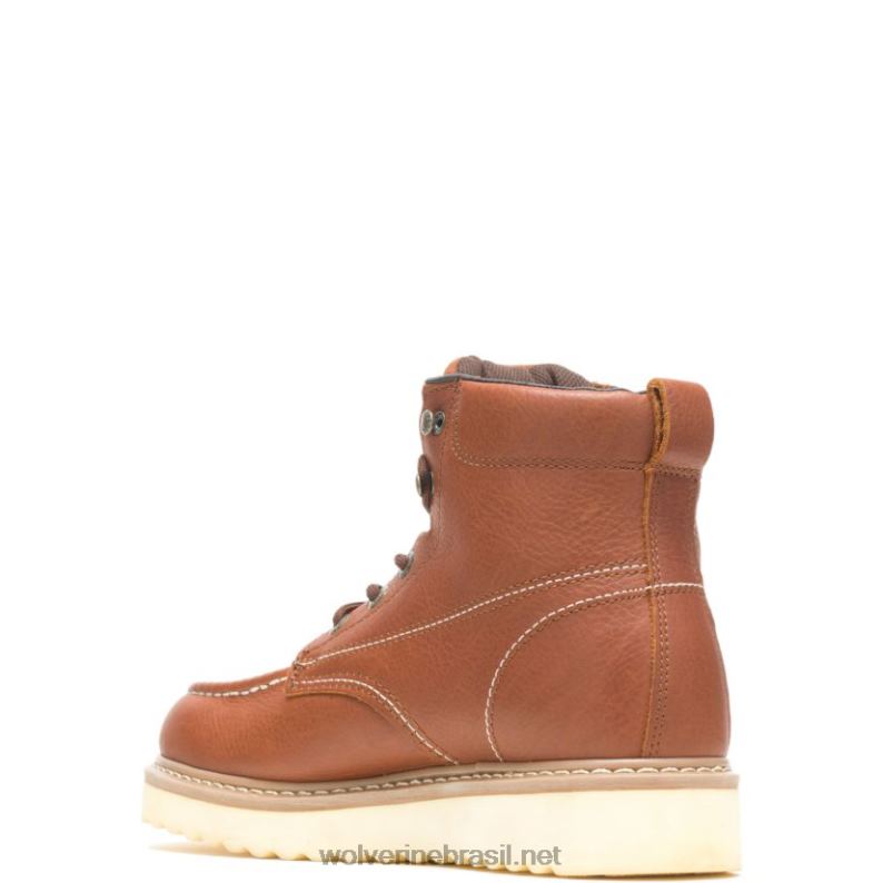 homens bota de trabalho bico de aço moc-toe eh 6" bronzeado Wolverine VL4VN23 - Image 3