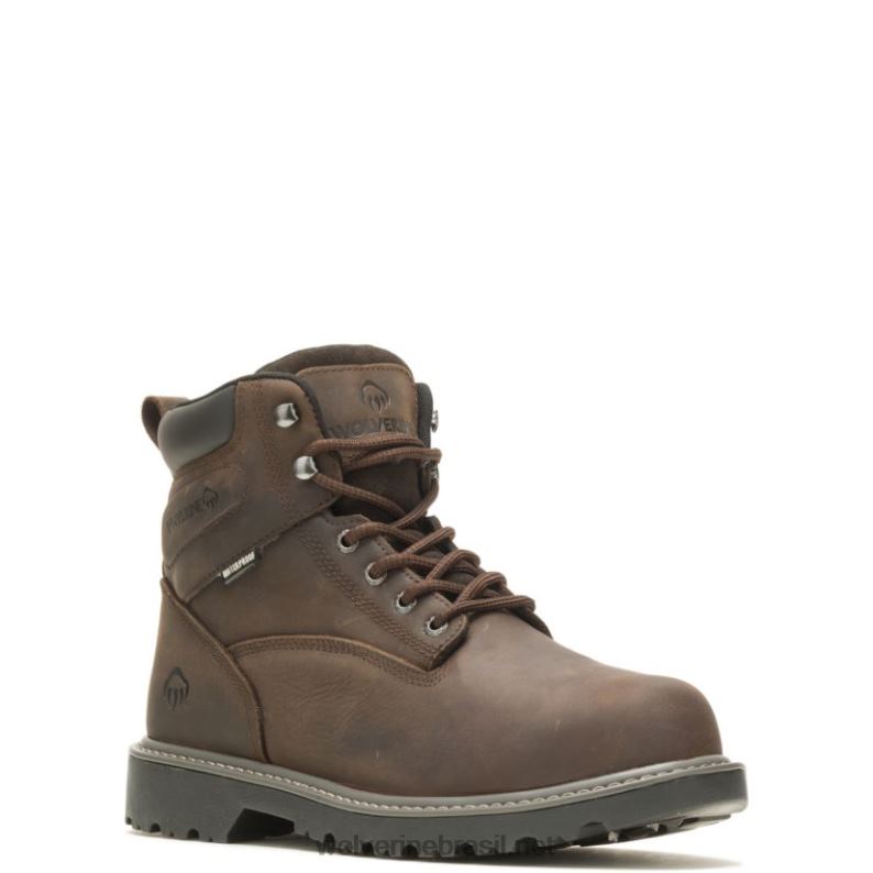 homens Bota de trabalho com biqueira de aço 6" met-guard para plataformista marrom escuro Wolverine VL4VN73 - Image 2