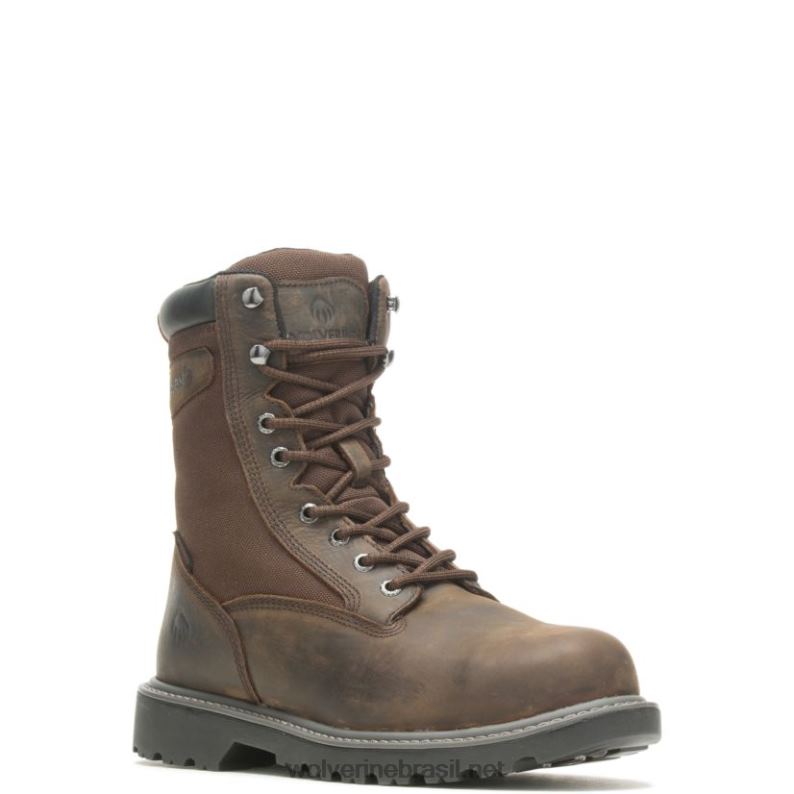 homens Bota de trabalho com biqueira de aço de 8" isolada para andarilho marrom escuro Wolverine VL4VN38 - Image 2