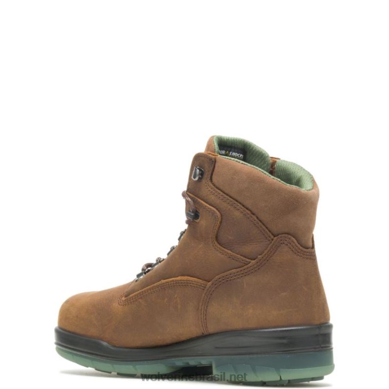 homens Bota de trabalho de 6" durashocks com biqueira de aço com isolamento à prova d'água i-90 marrom Wolverine VL4VN18 - Image 3