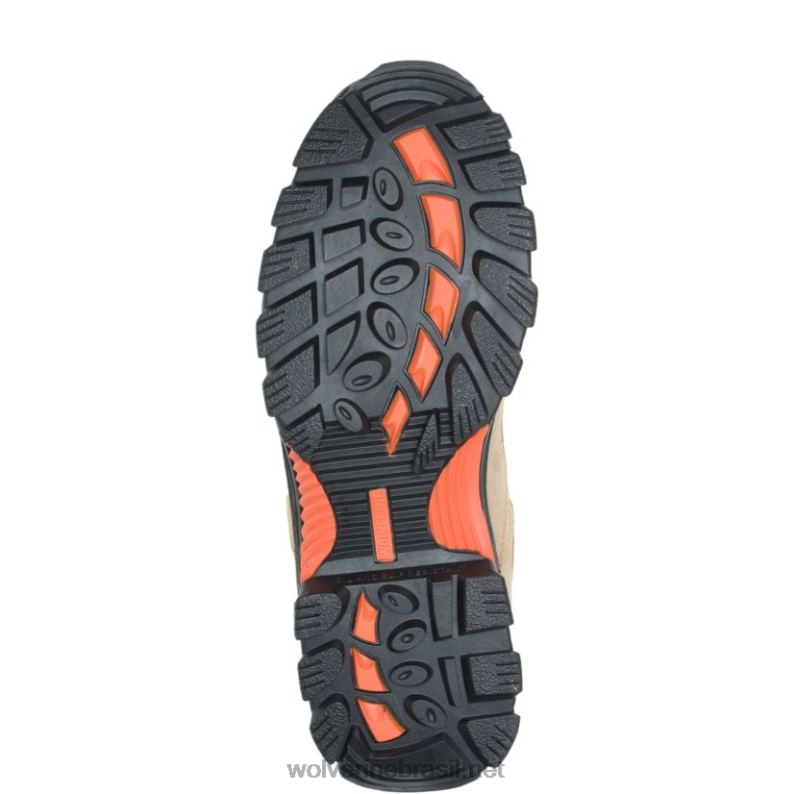 homens bota de trabalho durant impermeável com biqueira de aço castanho claro/laranja Wolverine VL4VN108 - Image 4