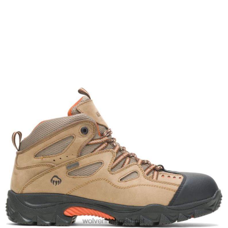 homens_bota_de_trabalho_durant_impermeavel_com_biqueira_de_aco_castanho_claro_laranja_wolverine_vl4vn108.jpg homens bota de trabalho durant impermeável com biqueira de aço castanho claro/laranja Wolverine VL4VN108 - Image 1