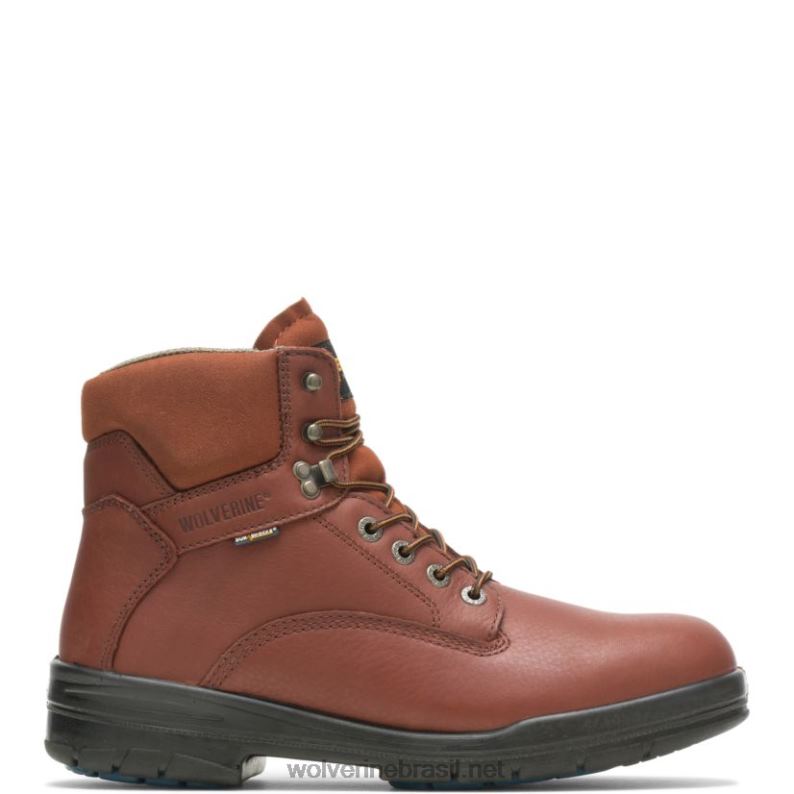 homens bota de trabalho durashocks sr biqueira de aço de fixação direta 6" marrom Wolverine VL4VN1 - Image 1