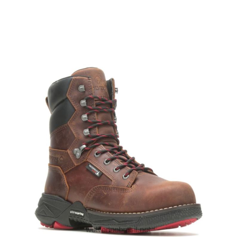 homens bota de trabalho hellcat fuse durashocks ultraspring 8" carbonmax amendoim Wolverine VL4VN152 - Image 2