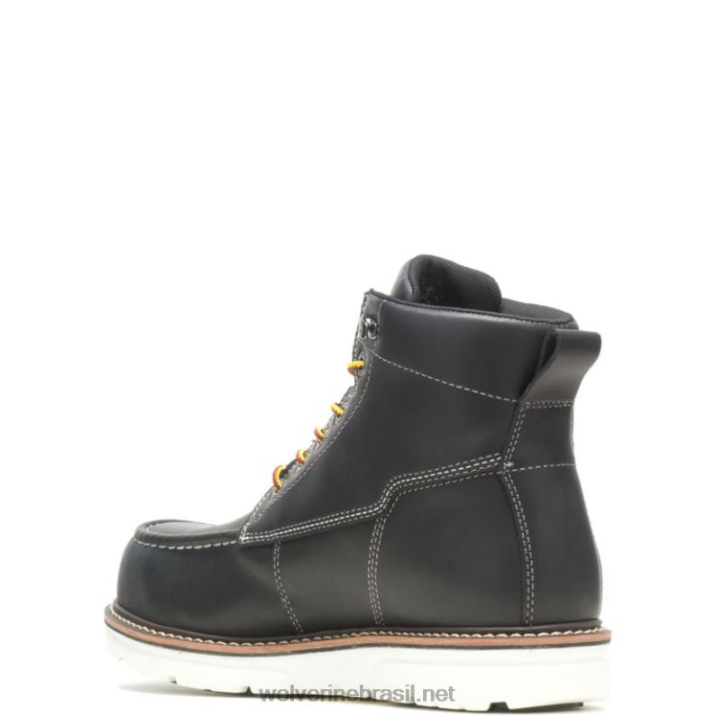 homens bota de trabalho i-90 durashocks moc-toe carbonmax 6" Preto branco Wolverine VL4VN146 - Image 3