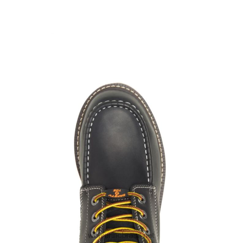 homens bota de trabalho i-90 durashocks moc-toe carbonmax 6" Preto branco Wolverine VL4VN146 - Image 5