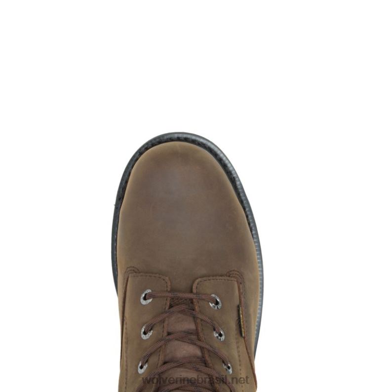 homens bota de trabalho mckay impermeável biqueira de aço 8 marrom Wolverine VL4VN111 - Image 5