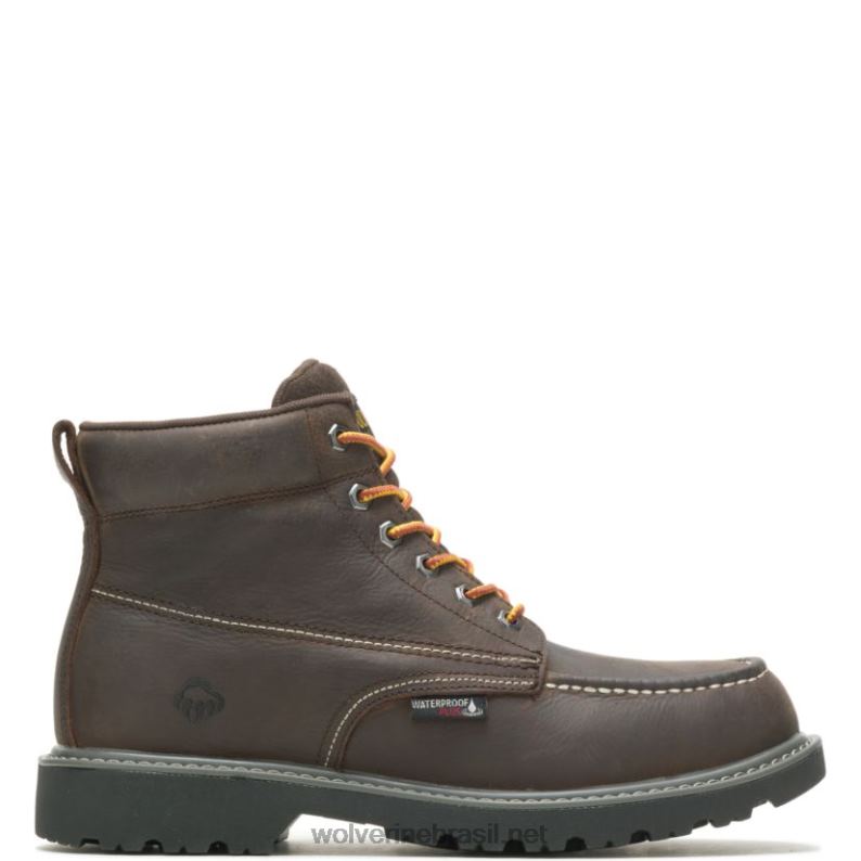 homens bota de trabalho moc toe 6 para assalariado café escuro Wolverine VL4VN170 - Image 1