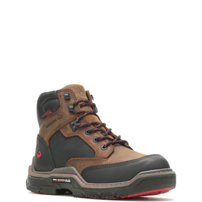 homens bota de trabalho raider durashocks resistente 6" carbonmax marrom Wolverine VL4VN48 - Image 2