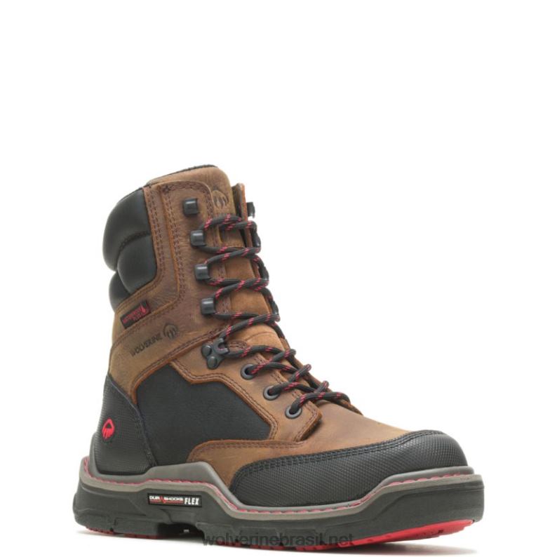 homens bota de trabalho raider durashocks resistente 8" carbonmax marrom Wolverine VL4VN41 - Image 2