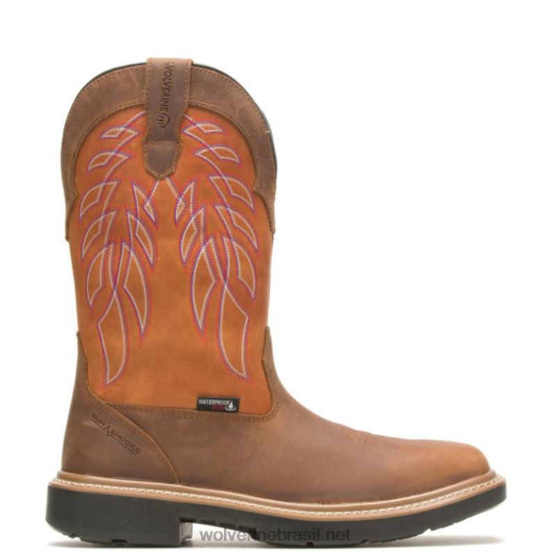 homens bota de trabalho rancher durashocks carbonmax wellington amarelo alaranjado Wolverine VL4VN126 - Image 1