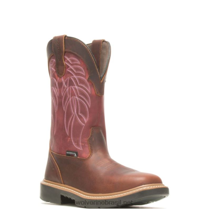 homens bota de trabalho rancher durashocks carbonmax wellington amendoim/vermelho Wolverine VL4VN125 - Image 2