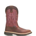 homens bota de trabalho rancher durashocks carbonmax wellington amendoim/vermelho Wolverine VL4VN125