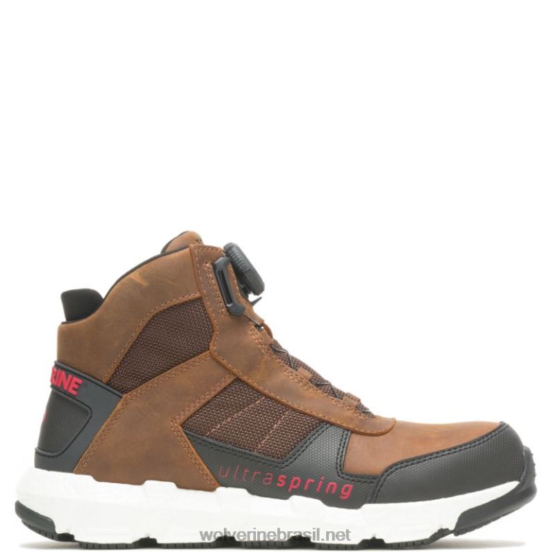 homens bota de trabalho rev boa ultraspring durashocks vent carbonmax marrom Wolverine VL4VN2 - Image 1