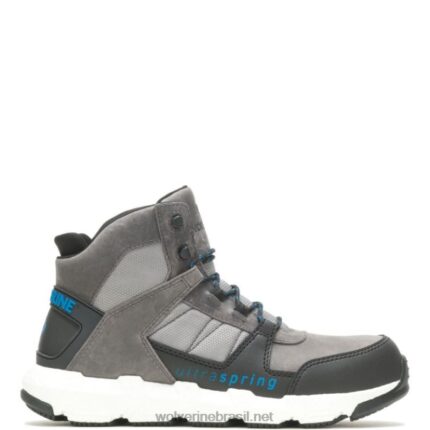 homens bota de trabalho rev ultraspring durashocks vent carbonmax cinza Wolverine VL4VN22