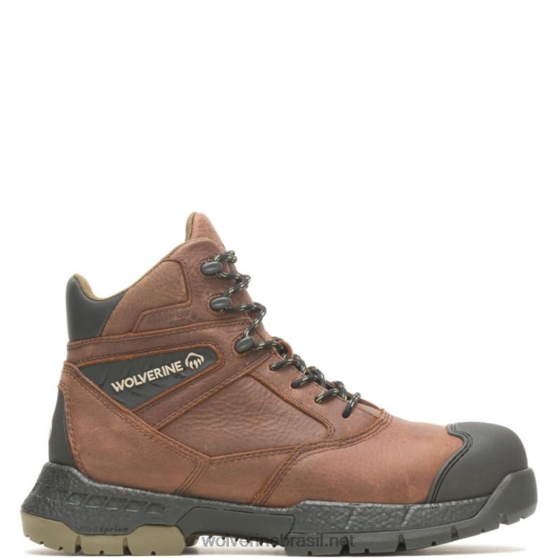 homens bota de trabalho rush ultraspring 6" carbonmax marrom Wolverine VL4VN135 - Image 1