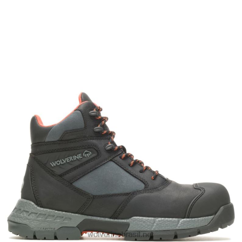 homens bota de trabalho rush ultraspring 6" carbonmax preto Wolverine VL4VN134 - Image 1