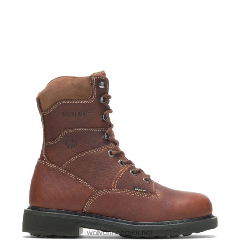 homens bota de trabalho tremor durashocks 8" marrom Wolverine VL4VN164 - Image 1