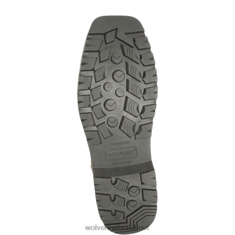 homens bota de trabalho wellington com bico quadrado e bico de aço para assalariado marrom escuro Wolverine VL4VN90 - Image 4