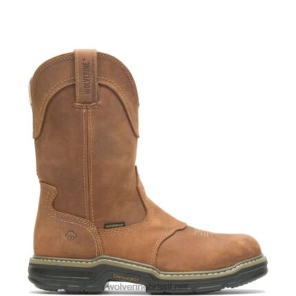 homens bota de trabalho western wellington hino marrom Wolverine VL4VN192