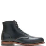 homens Bota original 1000 milhas com bico liso preto Wolverine VL4VN193