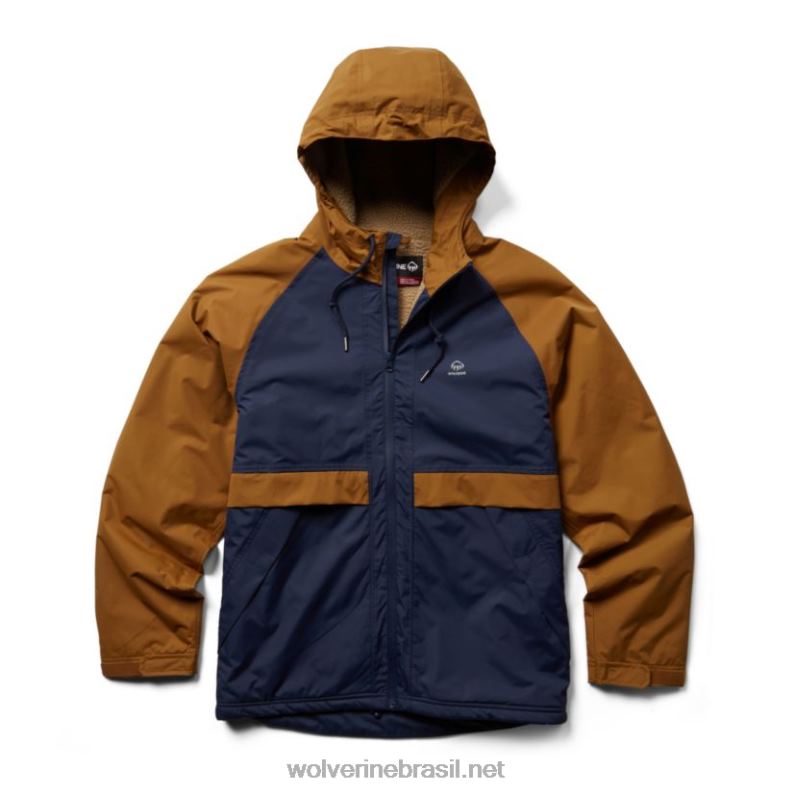 homens capa de chuva forrada com sherpa i-90 marinha Wolverine VL4VN245 - Image 1
