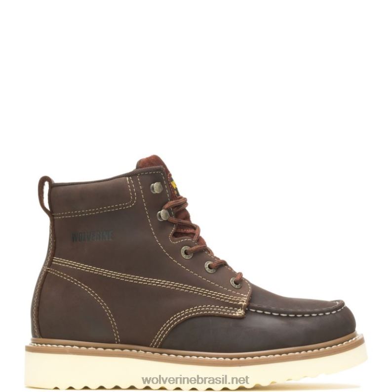homens carregador de bota de cunha de 6" marrom Wolverine VL4VN180 - Image 1