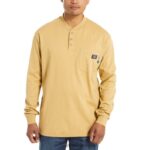 homens fr manga longa henley cáqui Wolverine VL4VN275 - Image 2