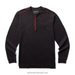 homens guardião algodão manga longa henley preto Wolverine VL4VN253