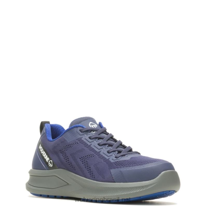 homens parafuso durashocks malha carbonmax sapato de trabalho marinha Wolverine VL4VN101 - Image 2