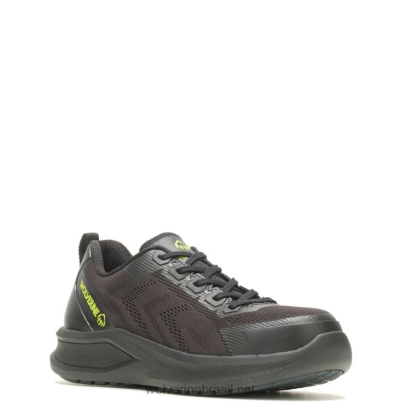 homens parafuso durashocks malha carbonmax sapato de trabalho preto Wolverine VL4VN99 - Image 2