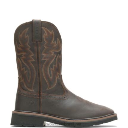 homens rancher bico quadrado bico de aço wellington dk marrom/ferrugem Wolverine VL4VN116