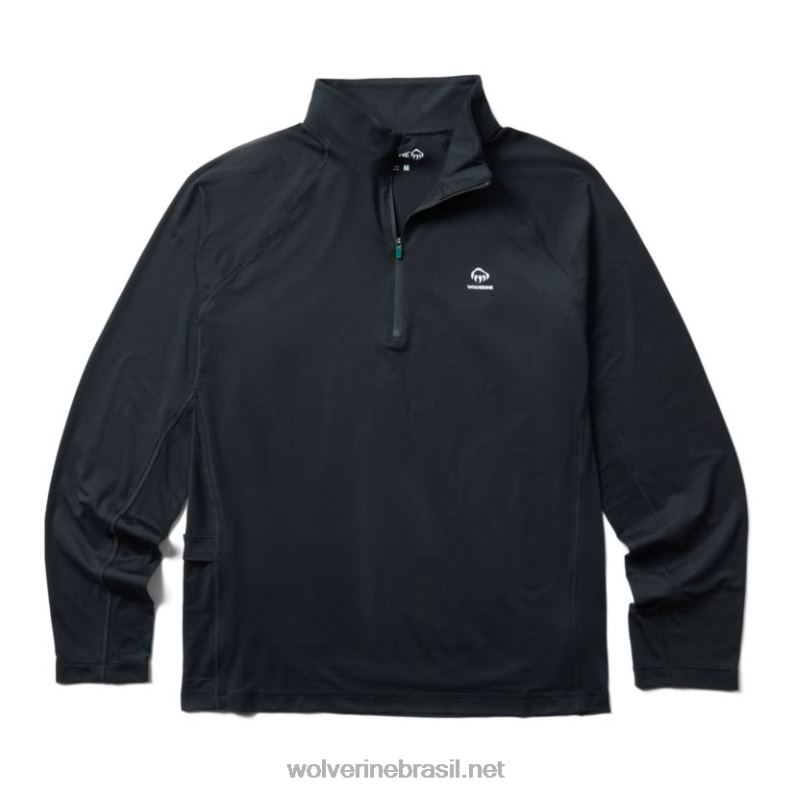 homens_sun_stop_eco_1_2_zip_preto_wolverine_vl4vn310.jpg homens sun-stop eco 1/2 zip preto Wolverine VL4VN310 - Image 1
