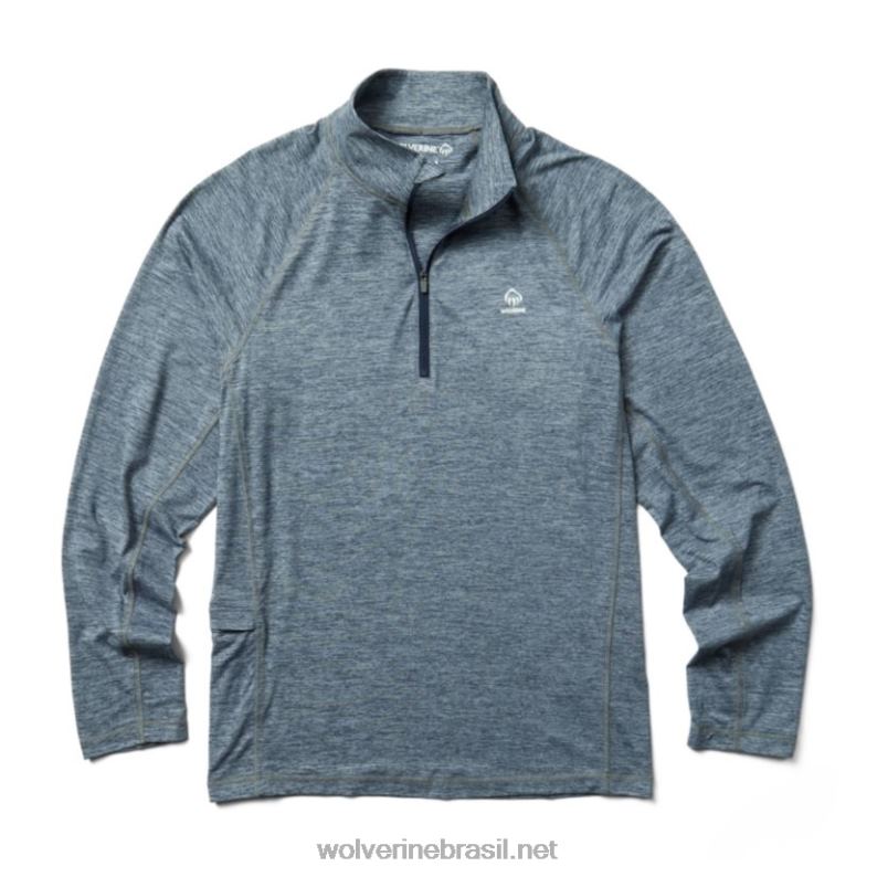 homens sun-stop eco 1/2 zip urze azul marinho Wolverine VL4VN313 - Image 1