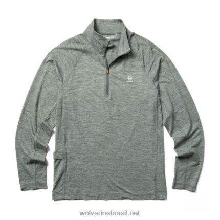homens sun-stop eco 1/2 zip urze de bronze Wolverine VL4VN312