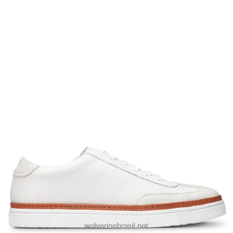 homens tênis de corte blvd couro branco/camurça pedra Wolverine VL4VN224 - Image 1