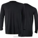 homens top de manga longa baselayer sem costura preto Wolverine VL4VN248