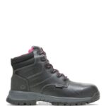mulheres Bota de trabalho Piper à prova d'água com biqueira composta 6" preto Wolverine VL4VN103